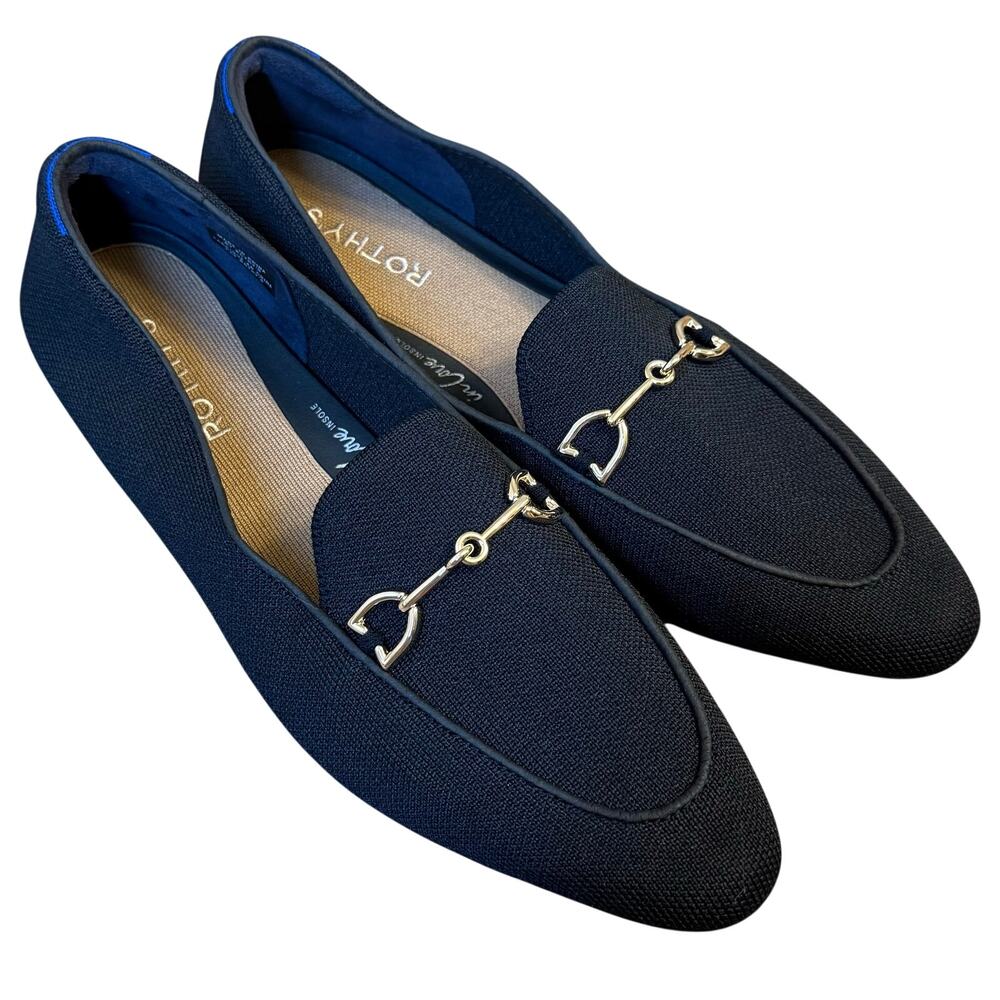 Rothy’s Double Bit Loafer Shoe Professional Slip-On Almond Toe Women’s Black 11